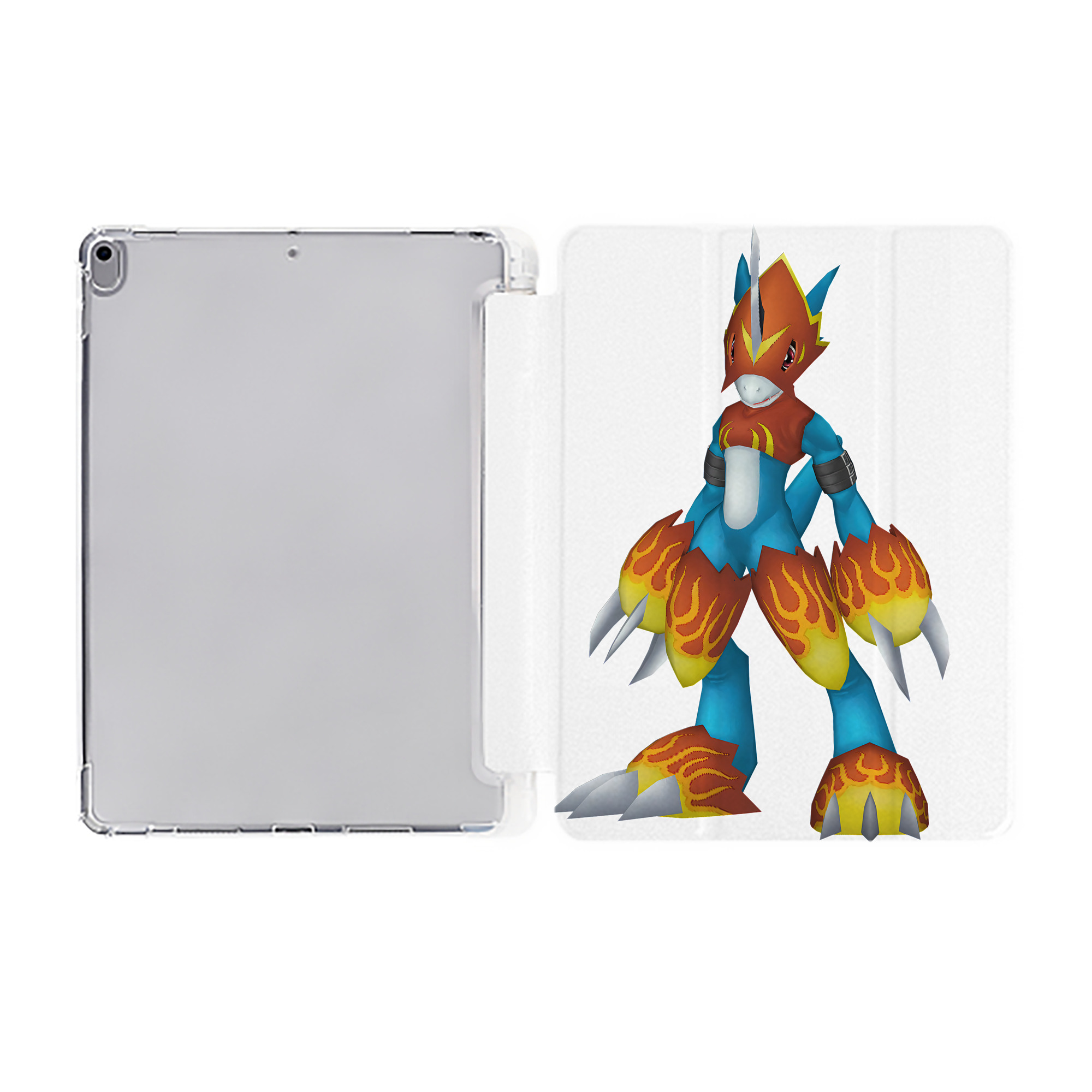 （画像用） Digimon デジタルモンスター/デジモン IPad ケース ペン収納付き 三つ折りスタンド PUレザー×シリコン 対応機種9.5/10.5/10.9インチ